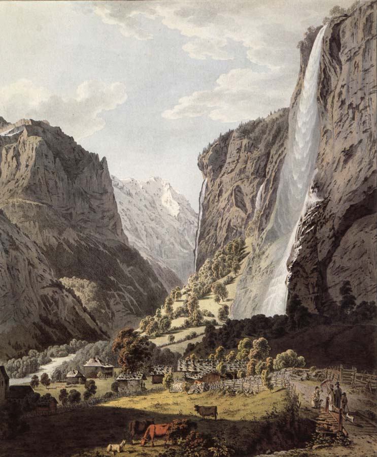 The Fall of the Staubbach,dans the Vallee of Lauterbrunnen